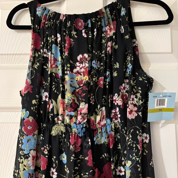 Suzi Chin for Maggy Boutique Pink and Red Sleeveless Maxi Sundress Size 14 - Picture 3 of 9